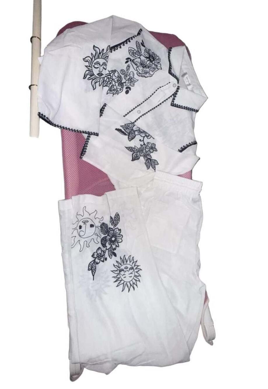 Halfheart Outfit Set Size S White Sun Floral Embroidered Top And Pants